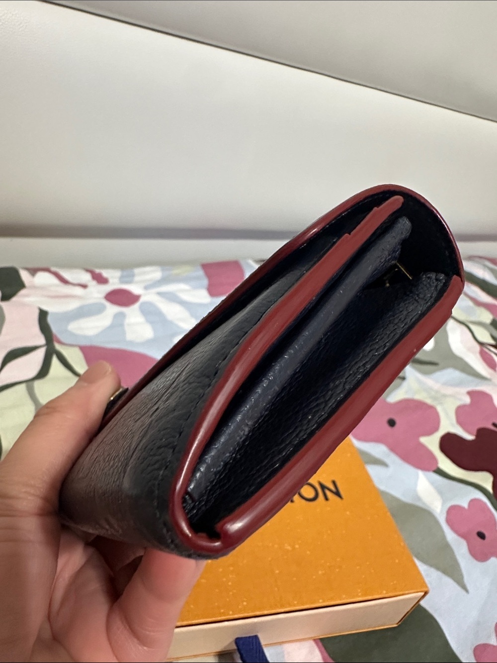 Louis Vuitton Navy Blue Emprente Leather Wallet - Picture 8 of 15